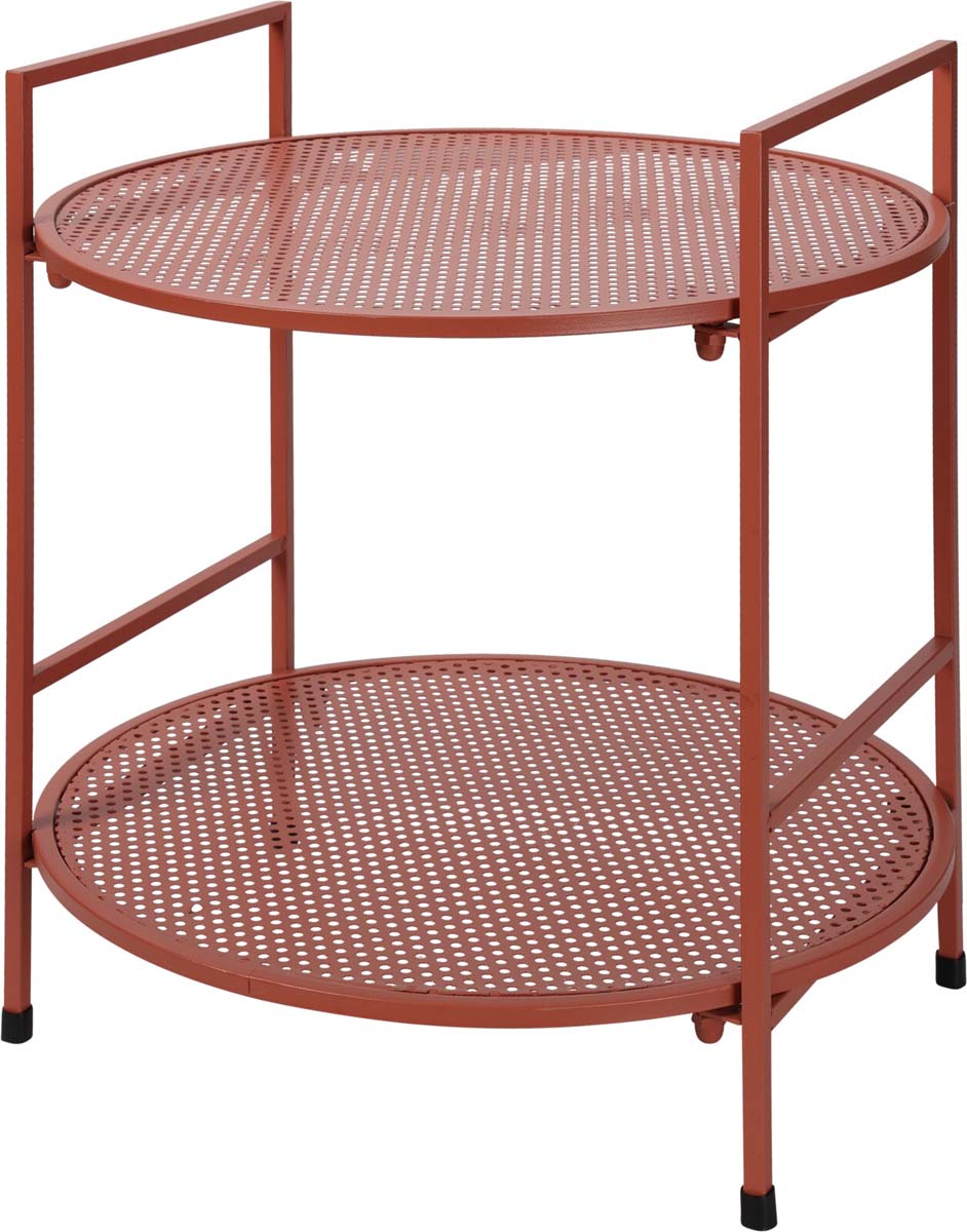 JΚ Home Décor - Τραπέζι Εξωτερικου Χώρου Μεταλλικό Πτυσσόμενο Κεραμιδι 45cm