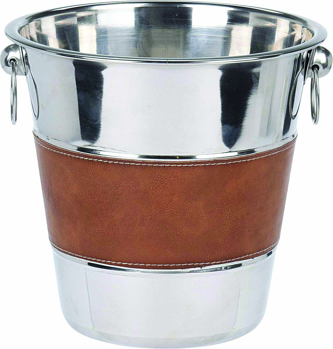 JΚ Home Décor - Leather Σαμπανιέρα Ατσάλι 21x21cm