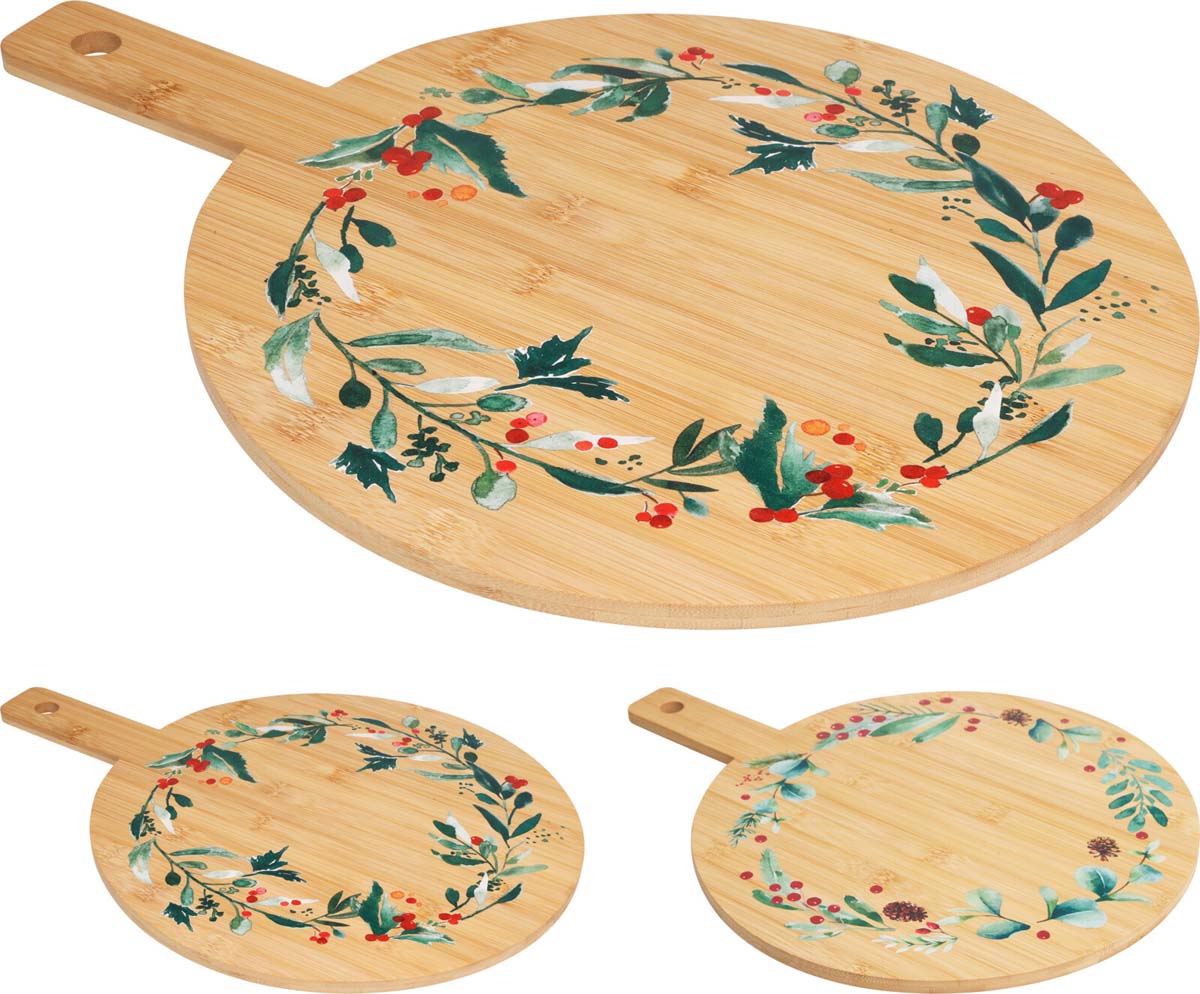 JK Home Décor - Δίσκος Bamboo με Στεφάνι 35x45x1cm 2Σχδ