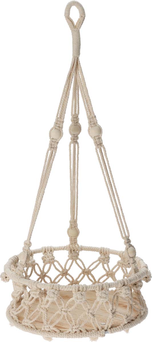 JΚ Home Décor - Καλάθι Κρεμαστό Μακραμέ 60cm
