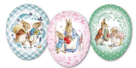 JK Home Décor - Αυγό Χάρτινο Ανοιγόμενο Peter Rabbit & Friends 9cm 3Σχδ