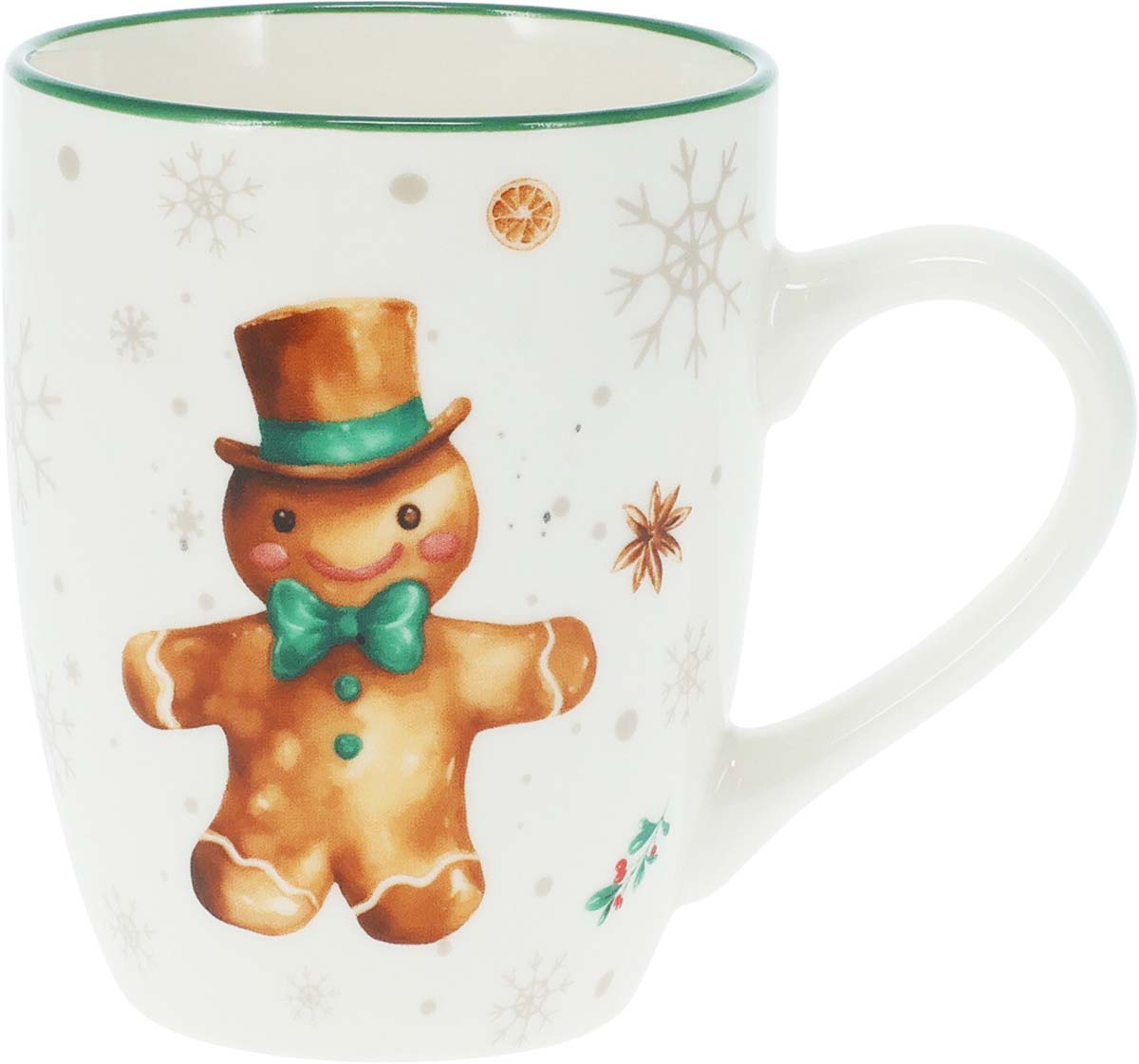 JK Home Décor - Κούπα Gingerbread από Πορσελάνη 320ml 8.5x10cm