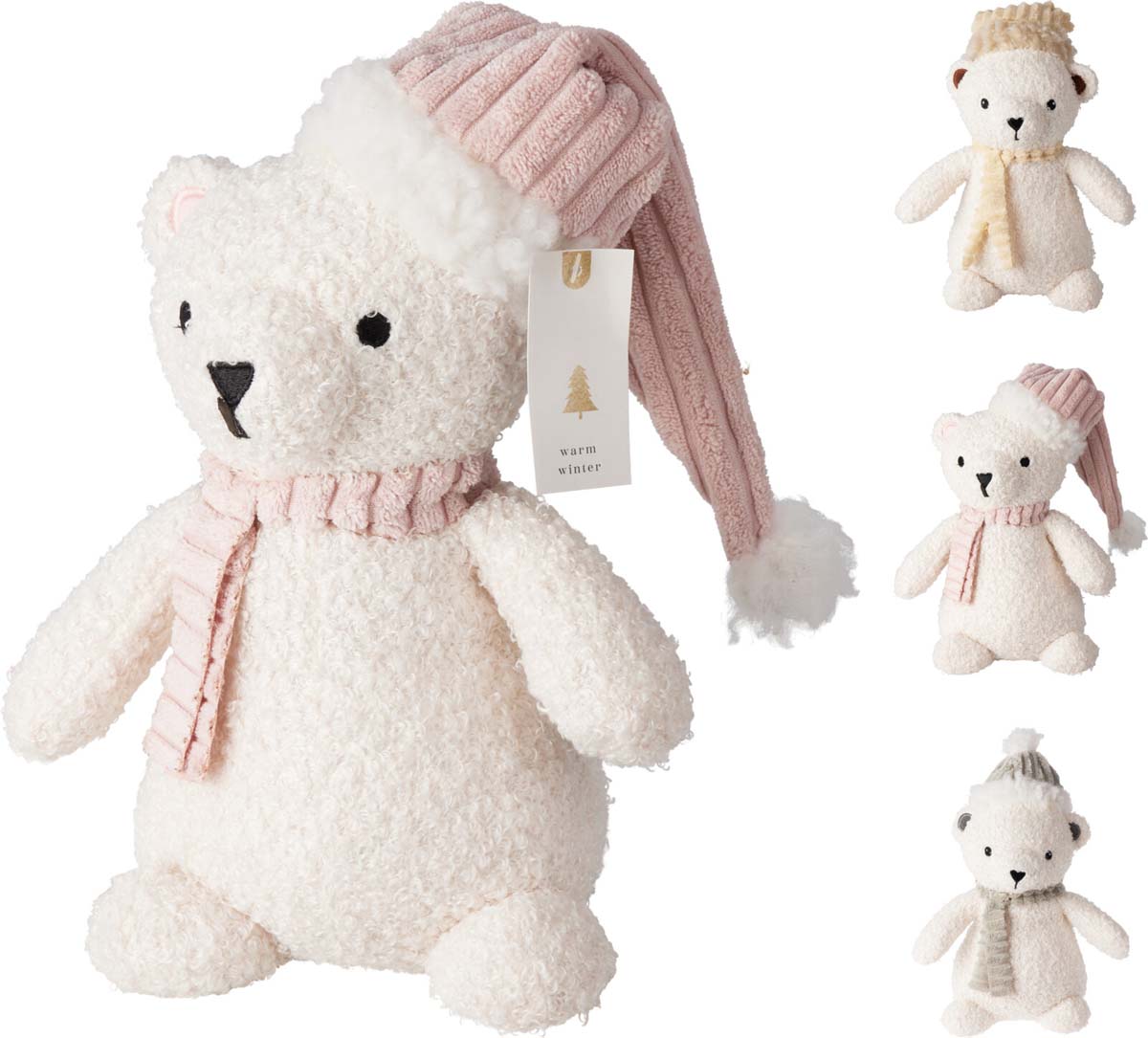 JK Home Décor - Στοπ Πόρτας Αρκουδάκι Ροζ 25cm 3Σχδ