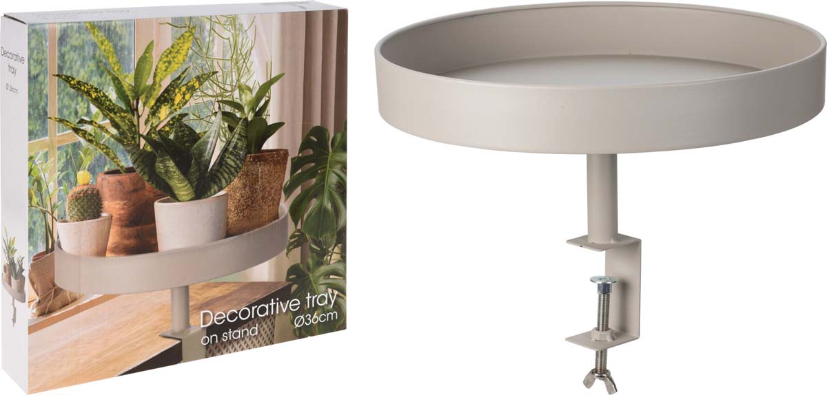 JK Home Décor - Δίσκος με Βάση Τραπεζιού Μπεζ 36x26cm