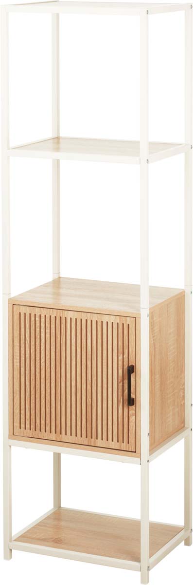 JK Home Décor - Ραφιέρα από MDF & Μέταλλο Λευκό 43x33x153cm