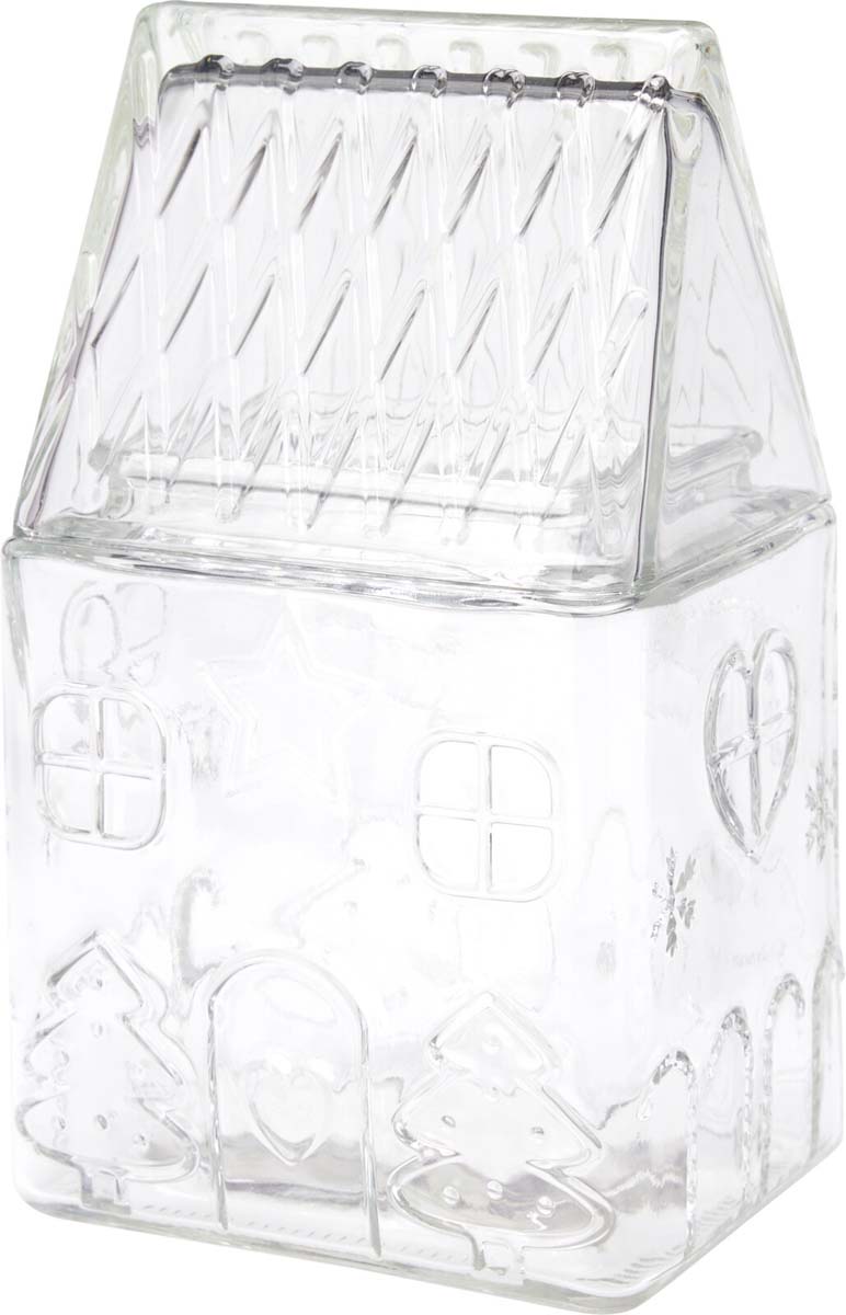 JK Home Décor - Μπισκοτιέρα Gingerbread από Γυαλί 1.5L 13x21cm