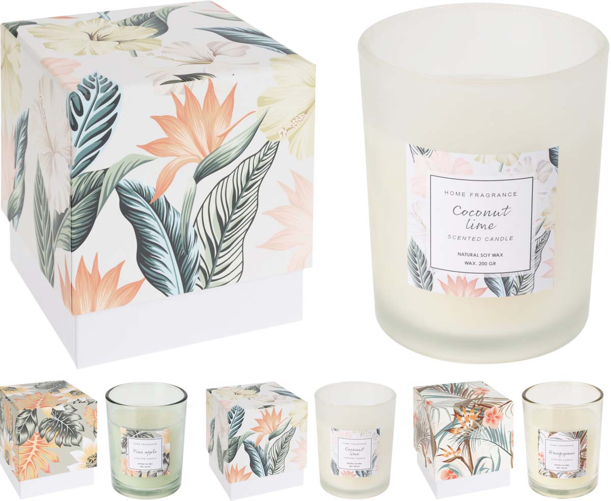 JK Home Décor - Κερί Αρωματικό Σε Γυαλί  10cm 3Σxδ
