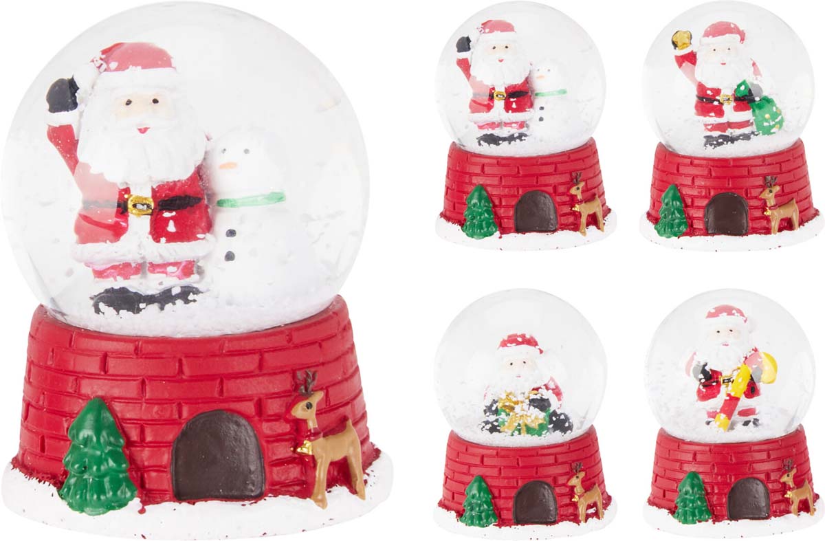 JK Home Décor - Νερόμπαλα Άγιος Βασίλης 5.5x8cm 4Σχδ