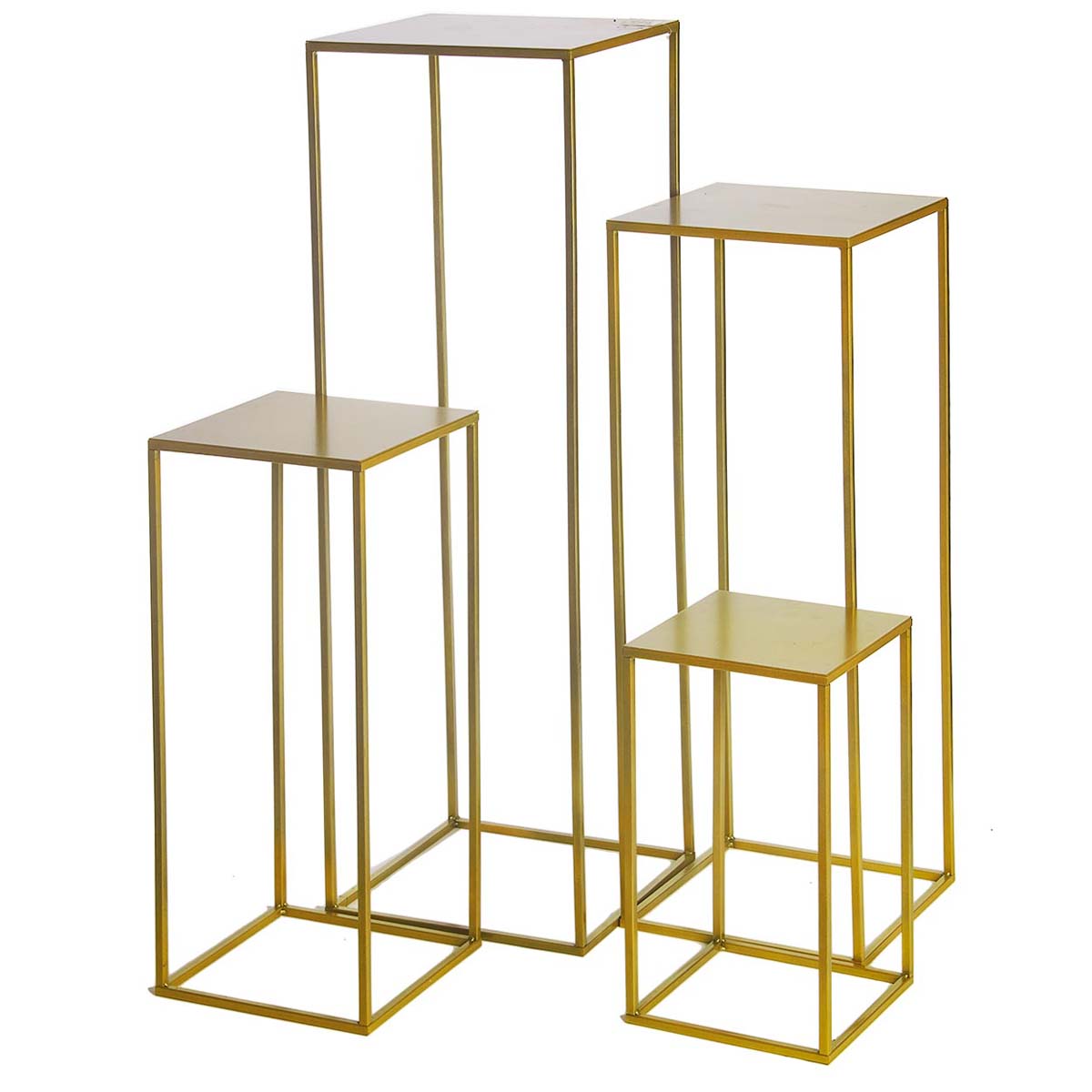 JΚ Home Décor - Βάση Μεταλλική Χρυσή 29x29x75cm S/4