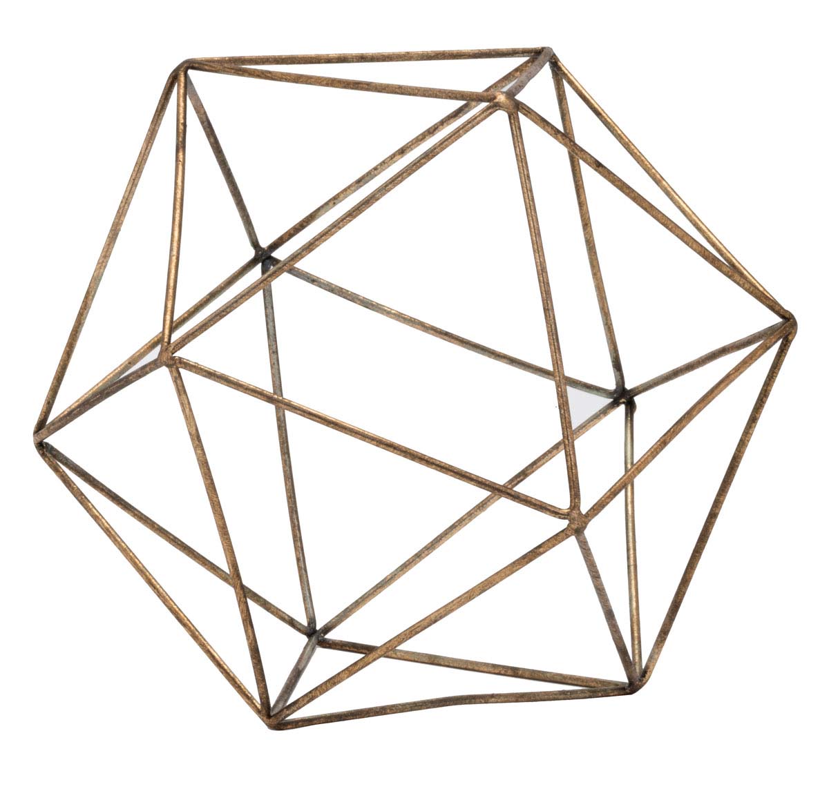 JΚ Home Décor - Stand Διακοσμητικό Μεταλλικό Χρυσό 19x19x22cm