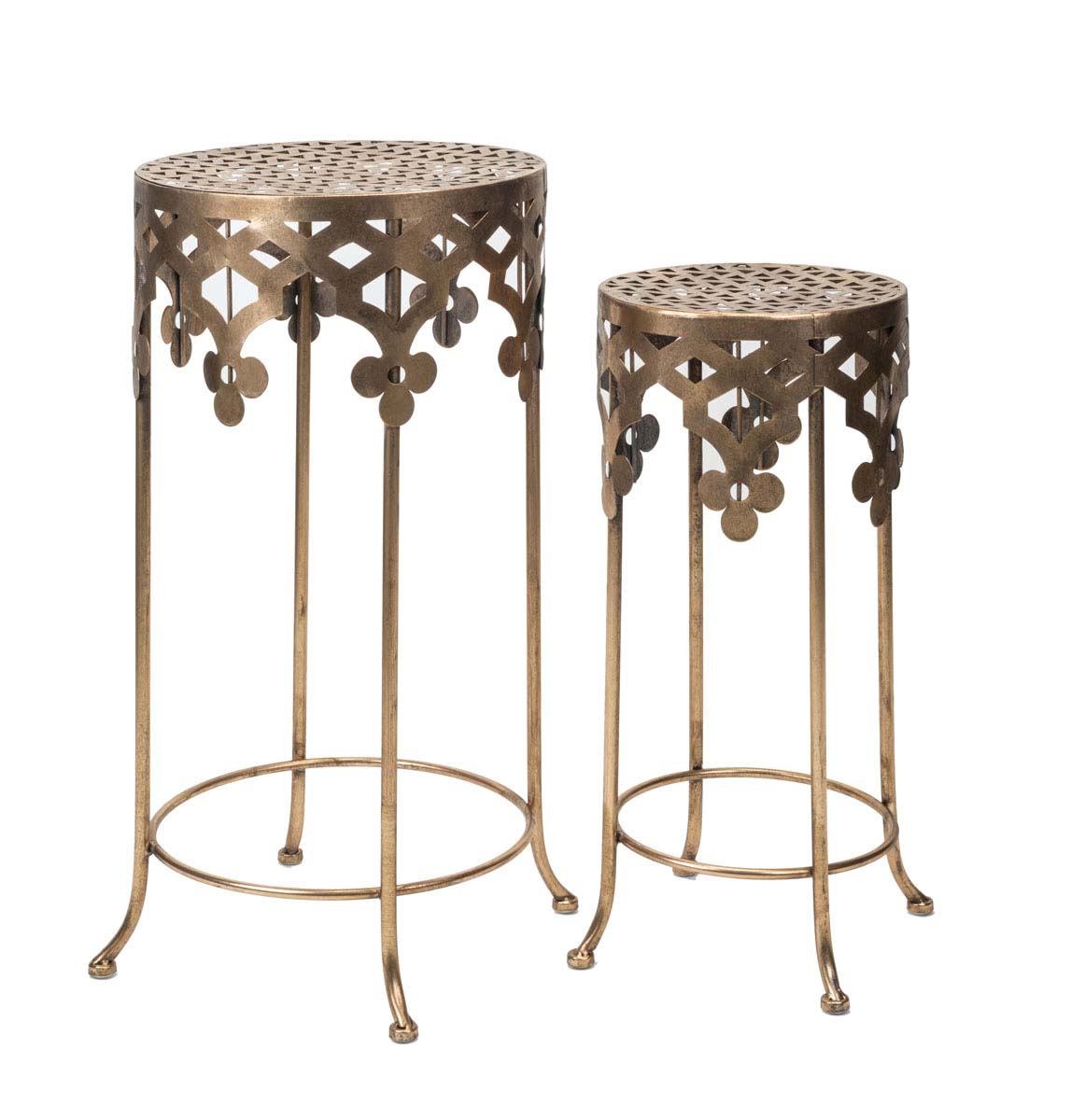 JΚ Home Décor - Ανθοστήλη Μεταλλική Antique S/2 24x52-32x63cm