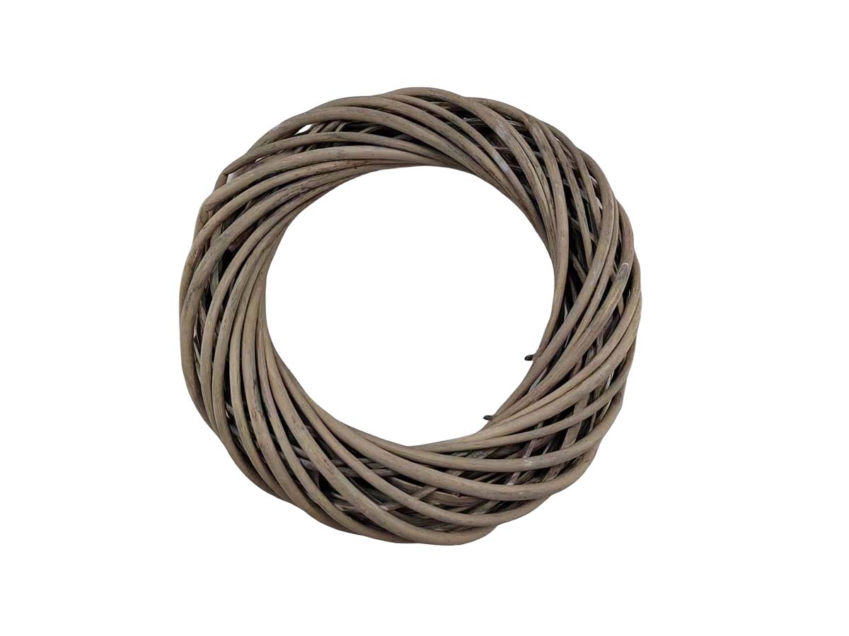 JK Home Décor - Στεφάνι Ψάθινο Γκρι 20cm