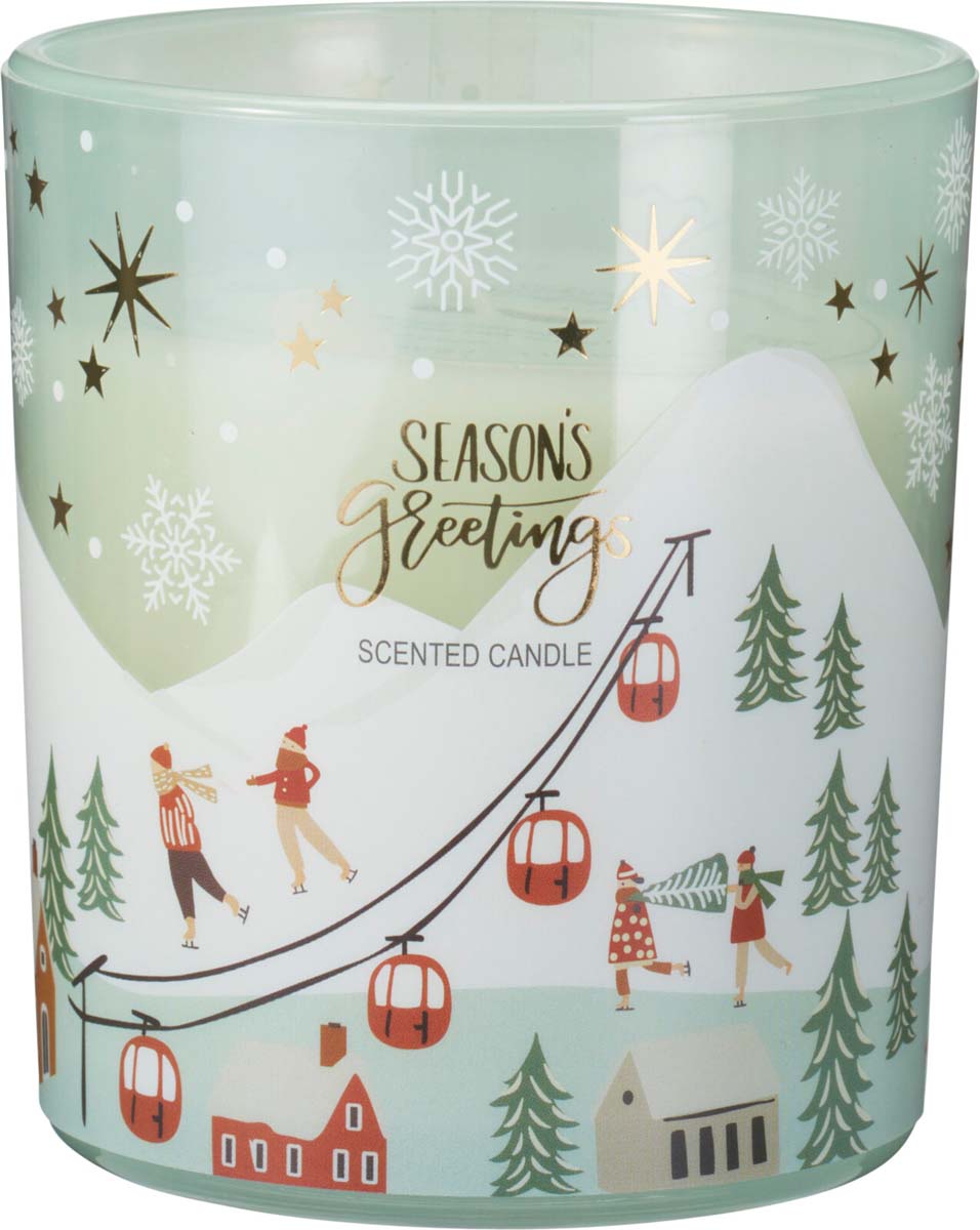 JK Home Décor - Κερί Αρωματικό Season's Greetings σε Γυαλί 9x10cm 2Σχδ