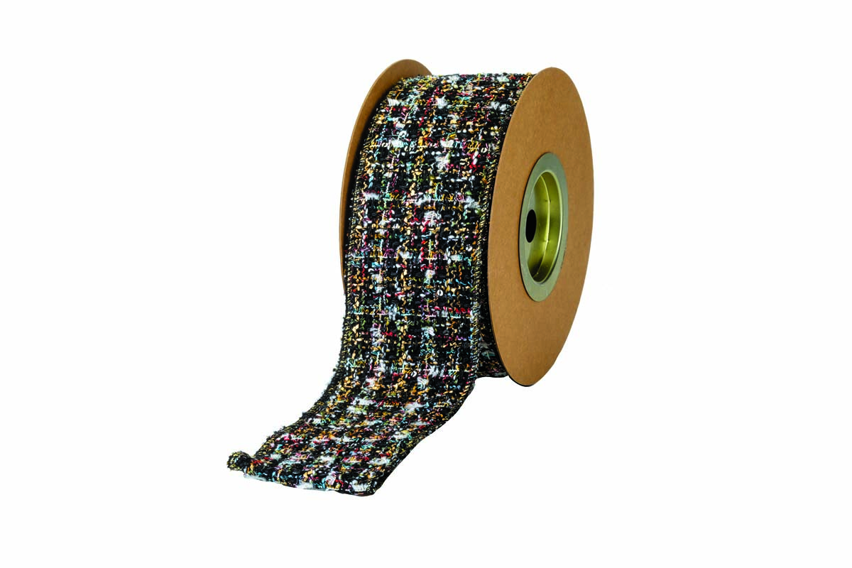 JK Home Décor - Κορδέλα Rustic With Brillante 6.7cmx4.5m Μαύρη