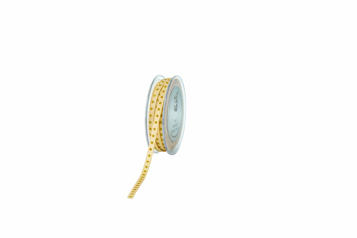 JK Home Décor - Κορδέλα Gro Dots 6mmx23m Χρυσό