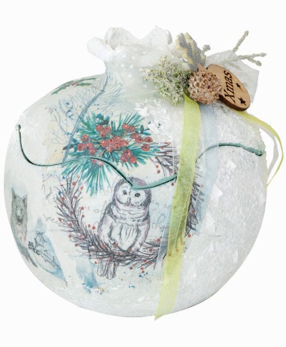 JK Home Décor - Ρόδι Ανοιγόμενο Forest Κεραμικό 13cm