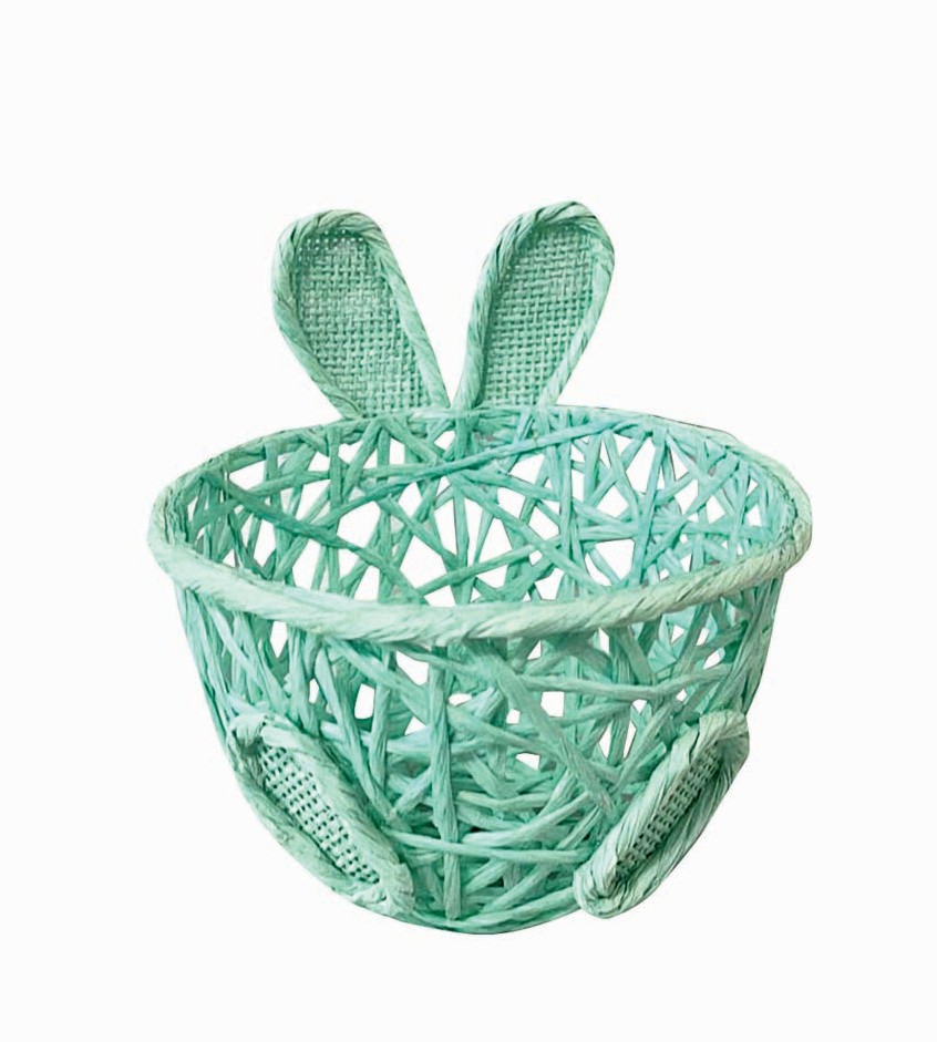 JK Home Décor - Καλάθι από Χαρτί Γαλάζιο 13x13cm