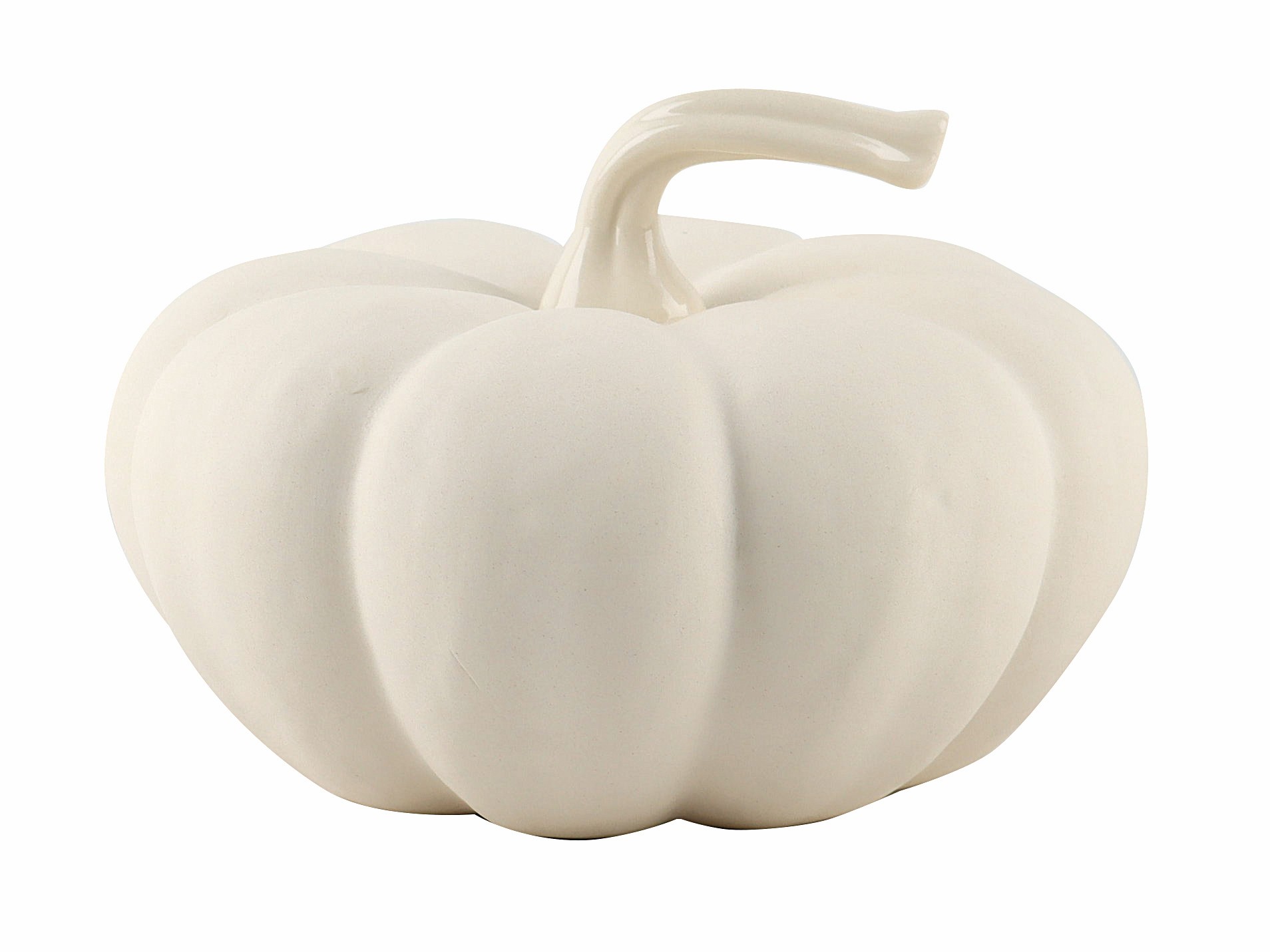 JK Home Décor - Κολοκύθα Κεραμική Λευκό Matte 20x14cm