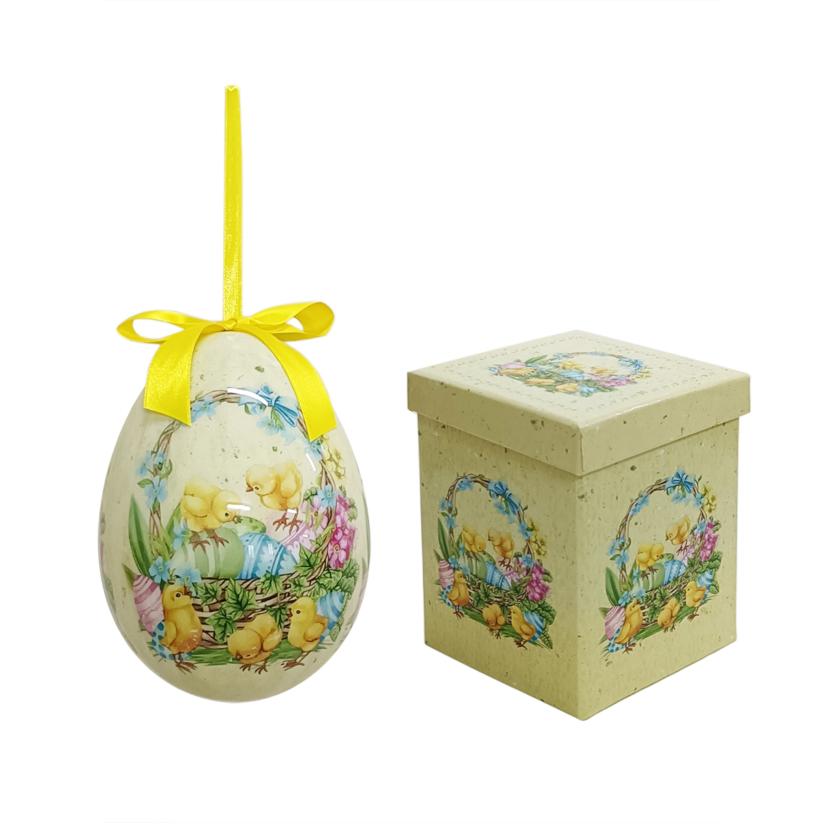 JK Home Décor - Αυγό Κουνελάκια με Κουτί 15cm