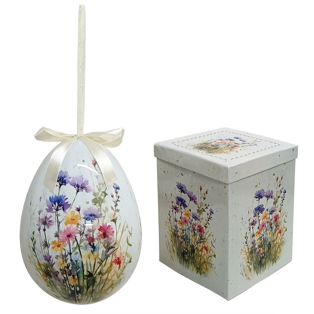 JK Home Décor - Αυγό Κουνελάκια με Κουτί 20cm