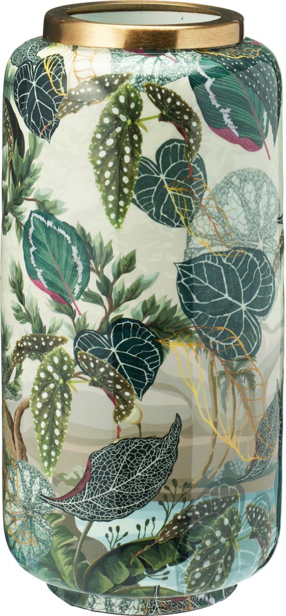 JK Home Décor - Βάζο Ζούγκλα από Μέταλλο 15x30cm