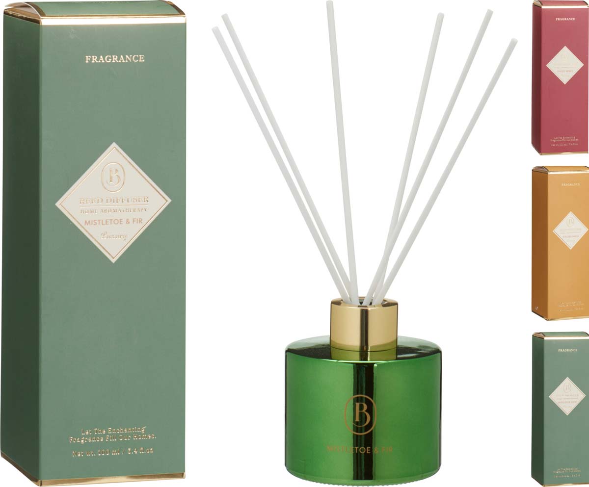 JK Home Décor - Αρωματικό Χώρου σε Γυαλί 100ml 7x7cm 2Σχδ