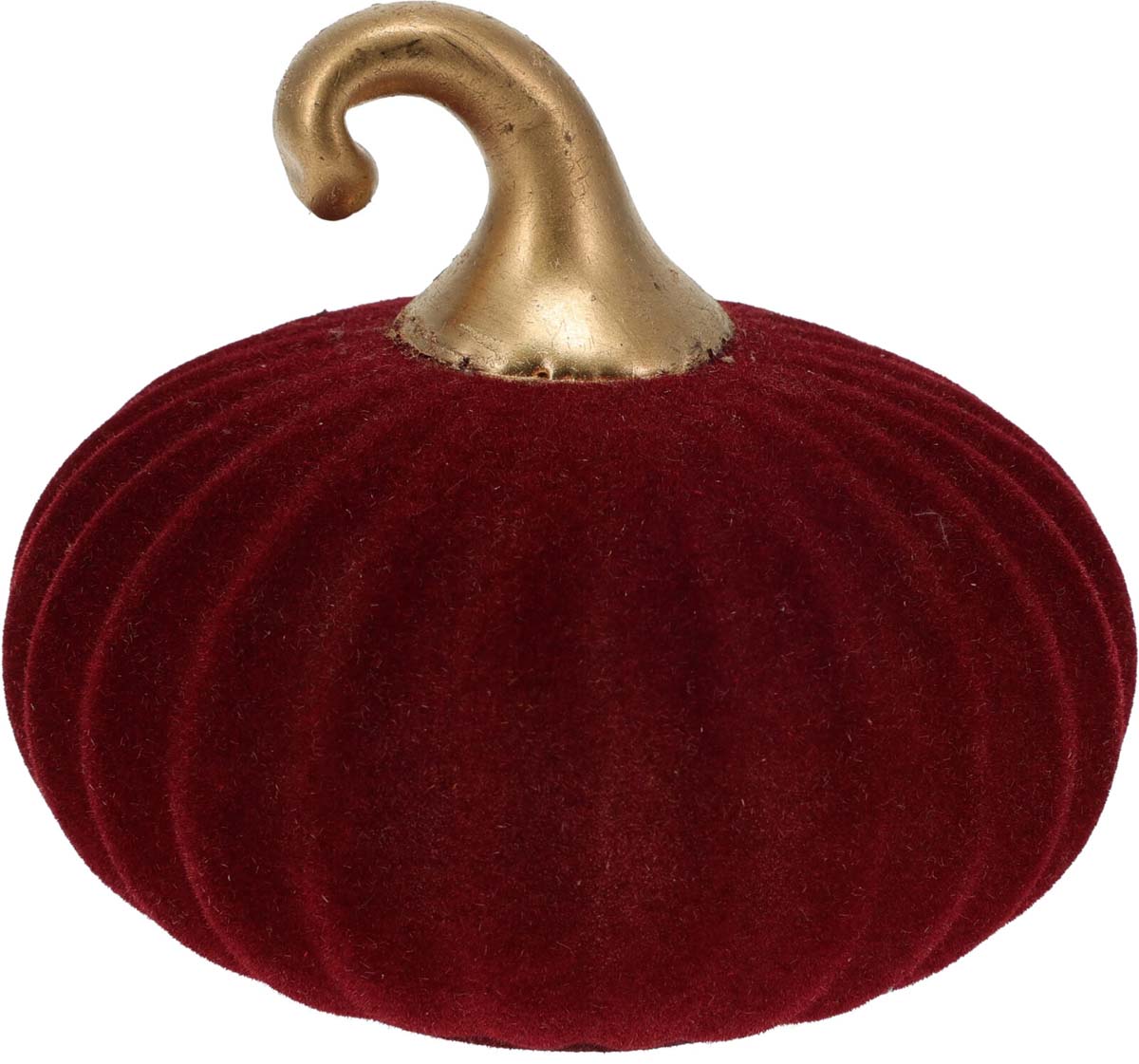 JK Home Décor - Κολοκύθα από Γυαλί με Βελούδο Μπορντό 10x10cm