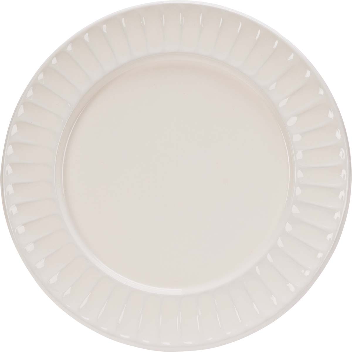 JK Home Décor - Πιατέλα από Μέταλλο Λευκό 44cm