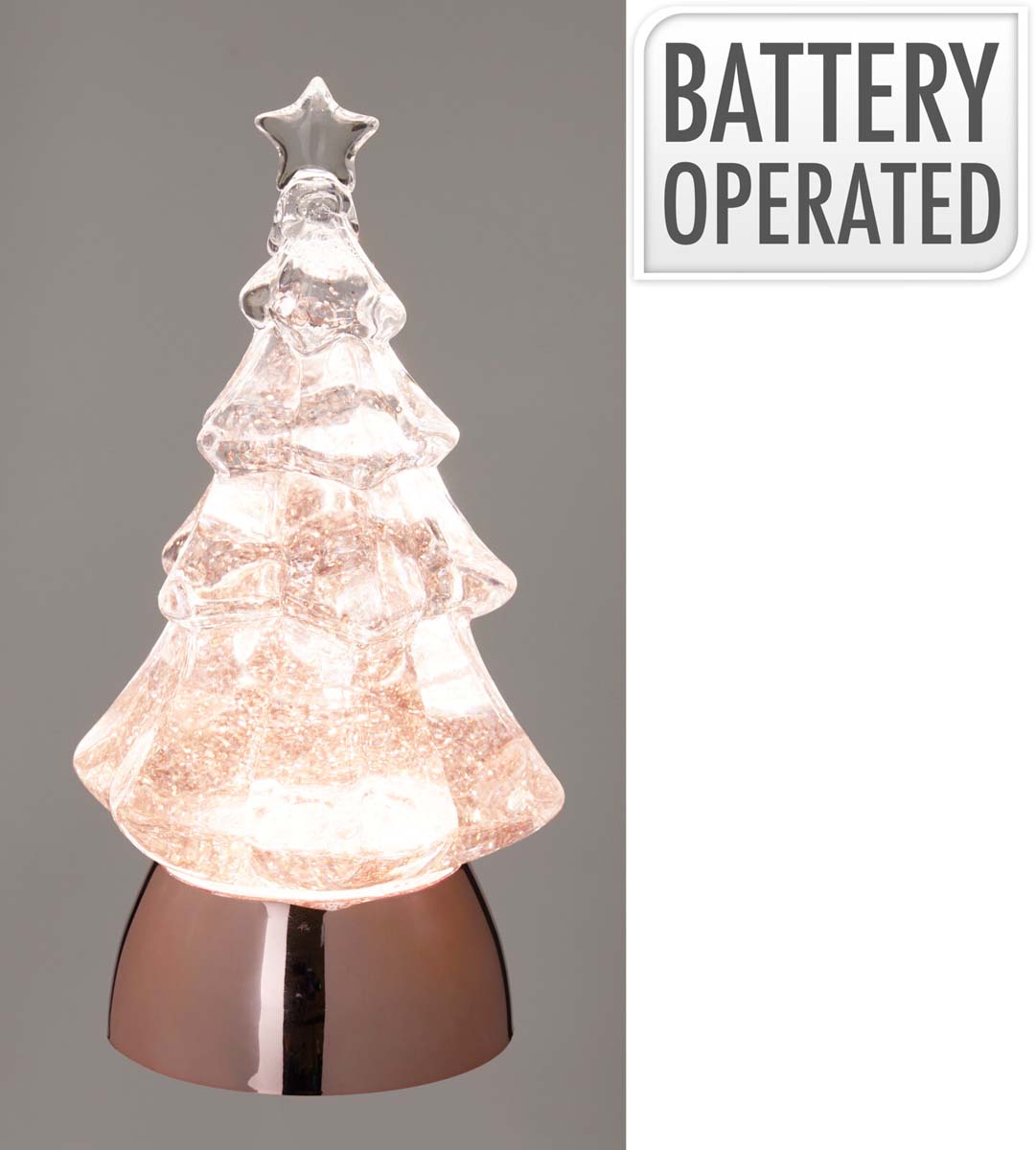 JK Home Décor - Νερόμπαλα LED Δέντρο Διάφανο 11x21cm