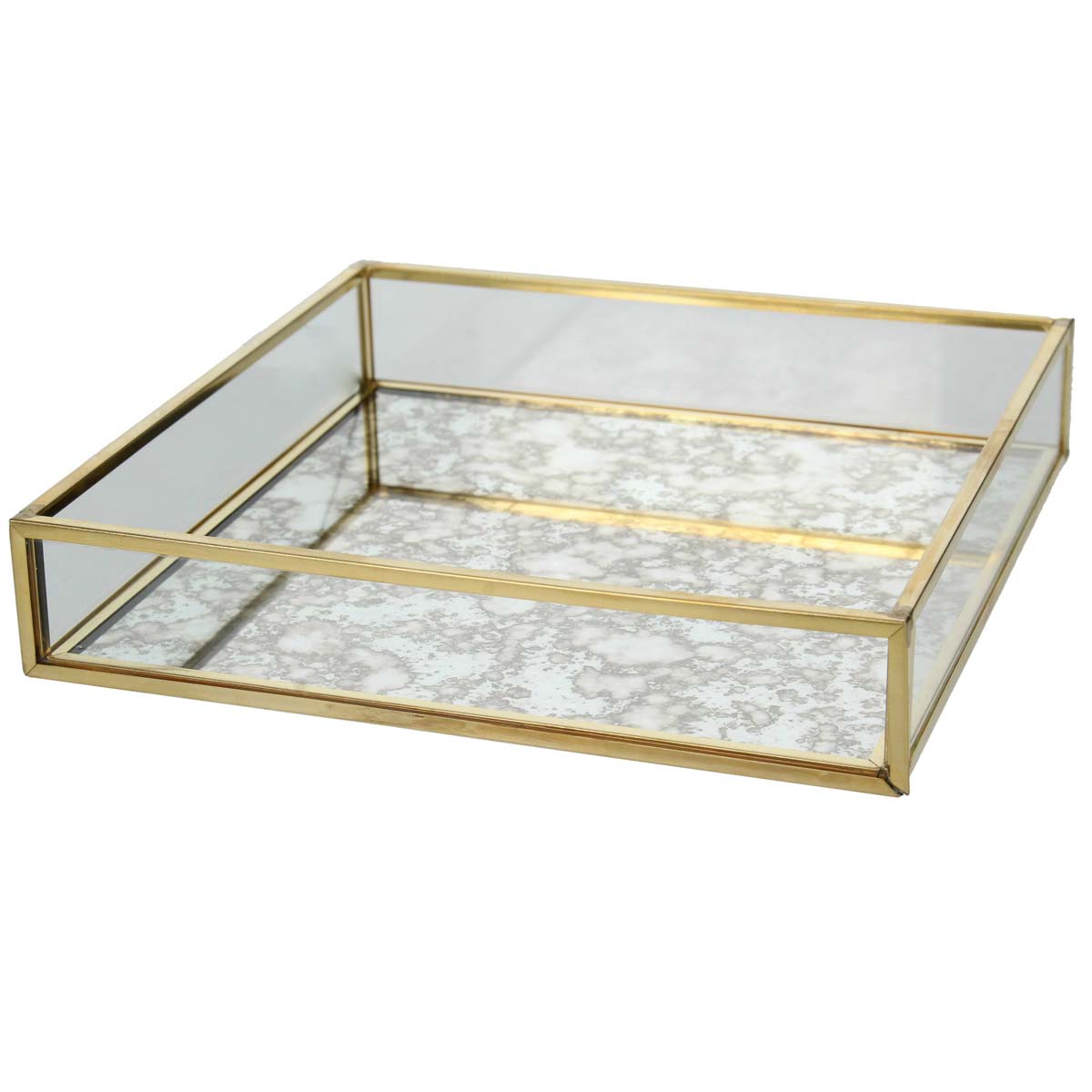 JK Home Décor Box Brass Gold 20x20x3cm