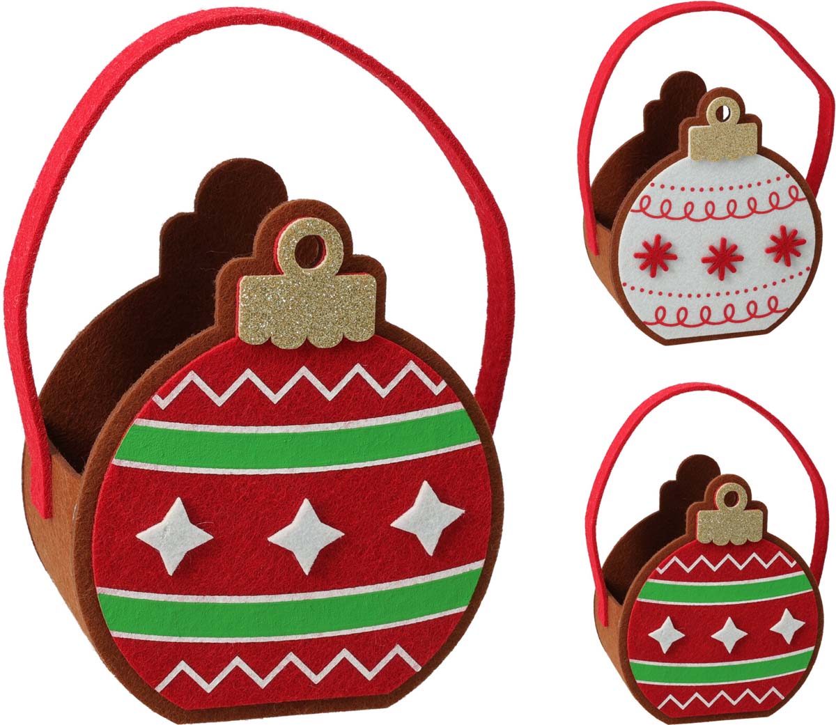 JK Home Décor - Τσαντάκι Τσόχινο Μπάλα 13x6.5x15.5cm 2Σχδ