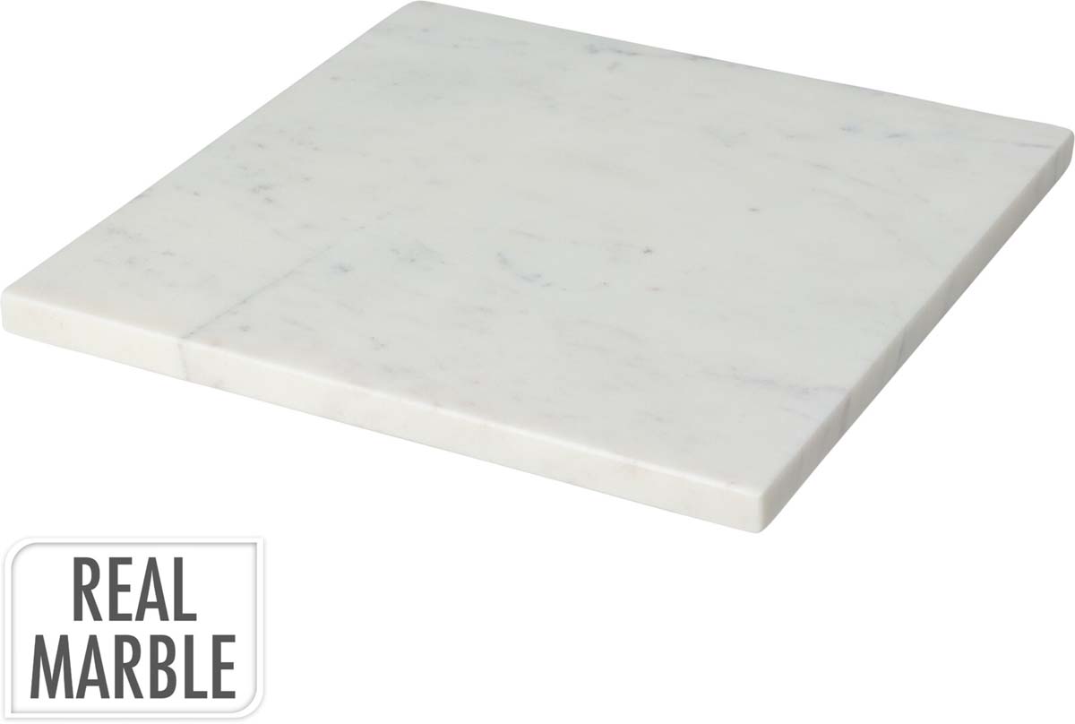 JK Home Décor - Βάση από Μάρμαρο Λευκό 25x25cm
