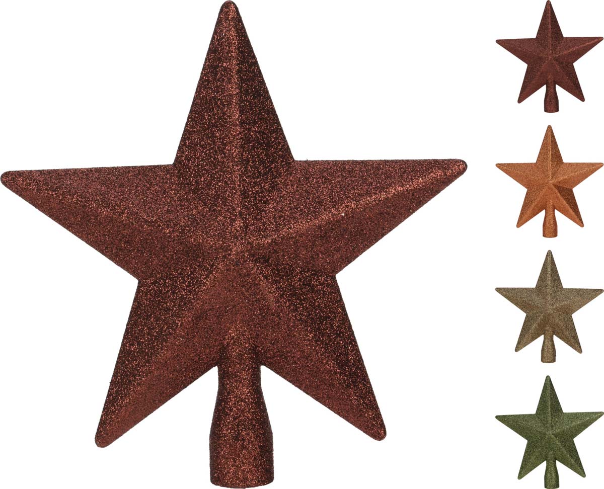 JΚ Home Décor - Κορυφή Δέντρου Glitter 19cm 4Σχδ