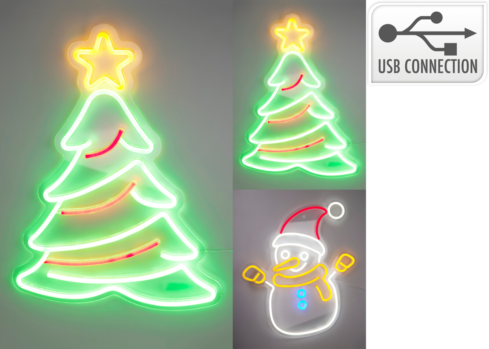 JK Home Décor - Φιγούρες ΝΕΟΝ LED 45x50cm 2Σχδ