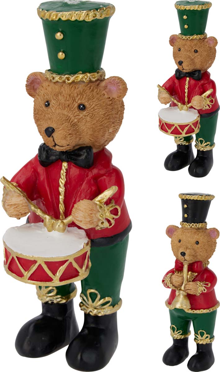 JK Home Décor - Αρκούδος από Πολυρεζίν 17.5cm 2Σχδ