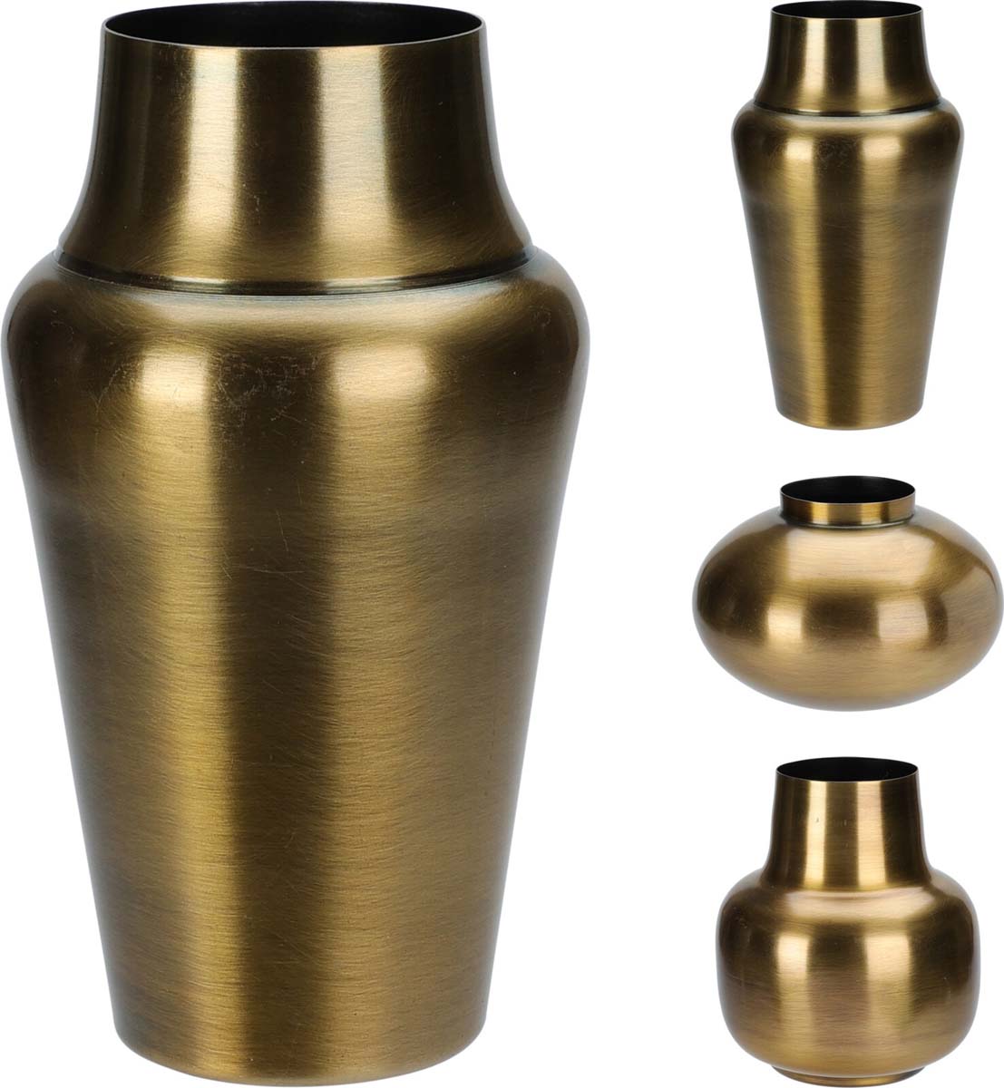 JΚ Home Décor - Βάζο Σιδερένιο Μπρονζέ 11x13cm 3Σχδ