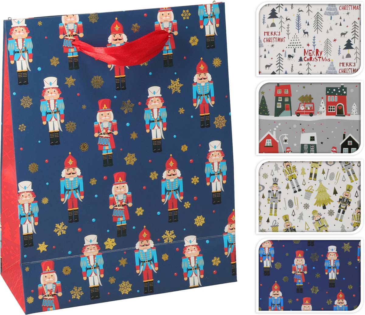 JK Home Décor - Σακούλα Nutcrackers 18x8x23cm 4Σχδ