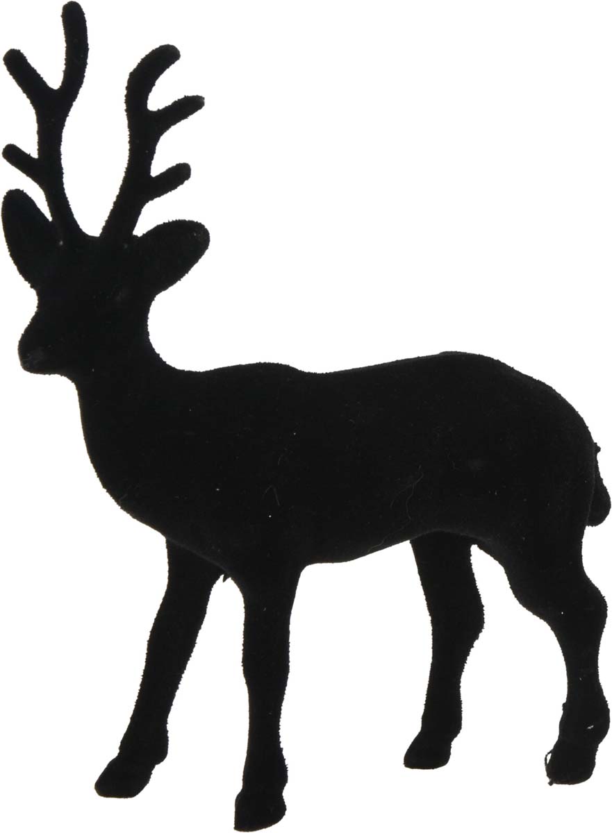 JΚ Home Décor - Ελάφι Μαύρο Βελούδο 17cm