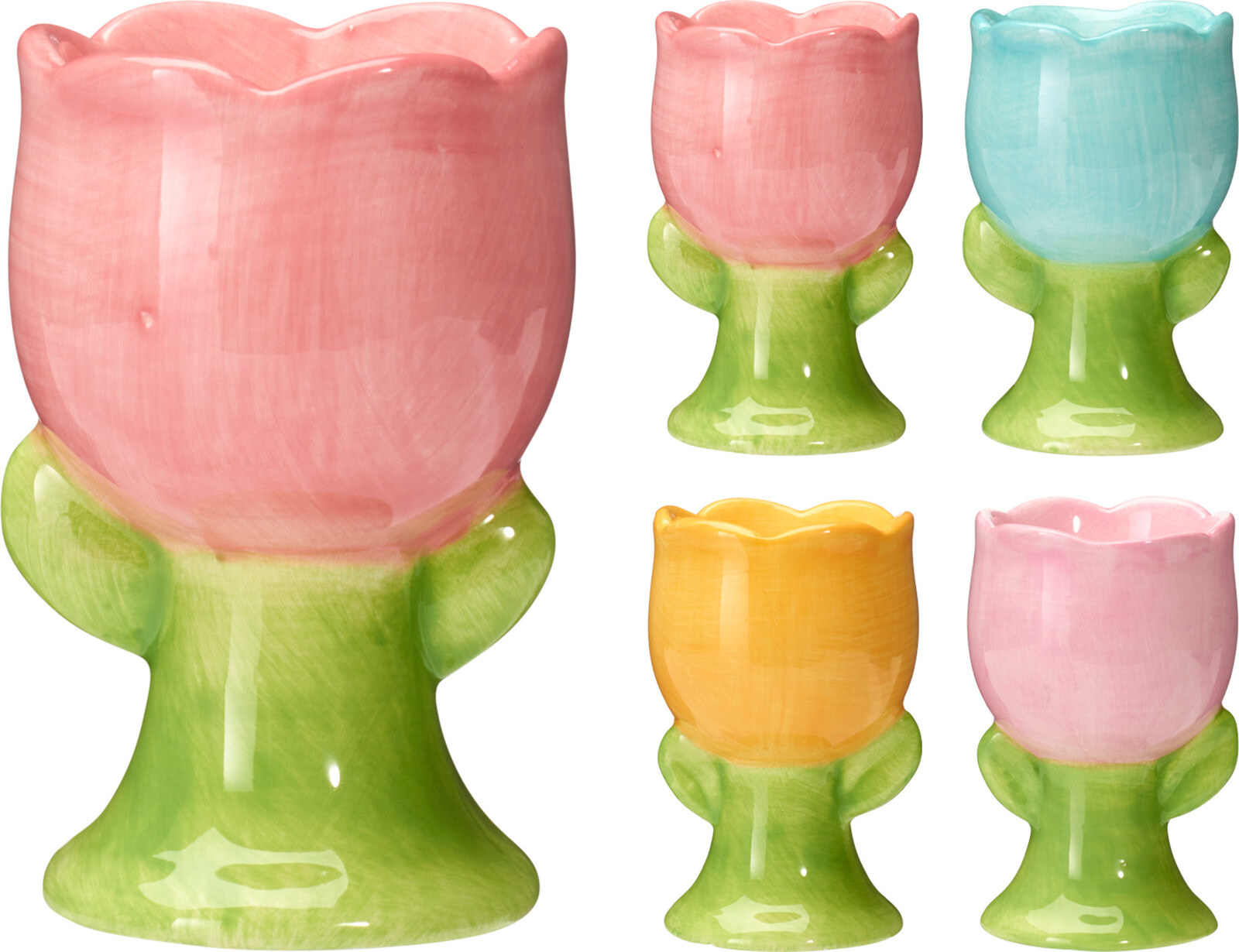 JΚ Home Decor - Αυγοθήκη Λουλούδι 6x8cm 4Ass