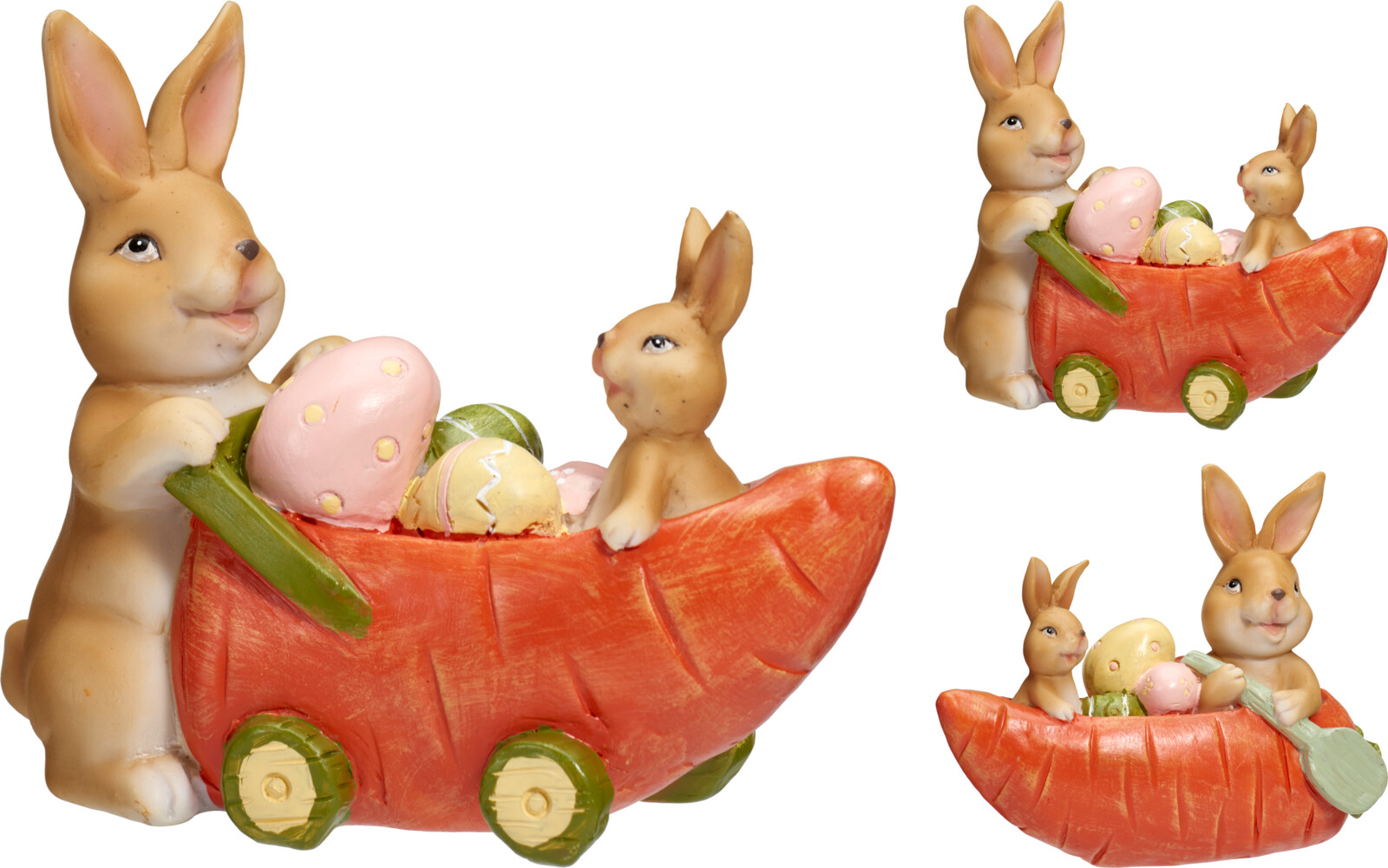 JΚ Home Decor - Λαγός με Καρότο Πασχαλινός 9x15.5cm 2Ass
