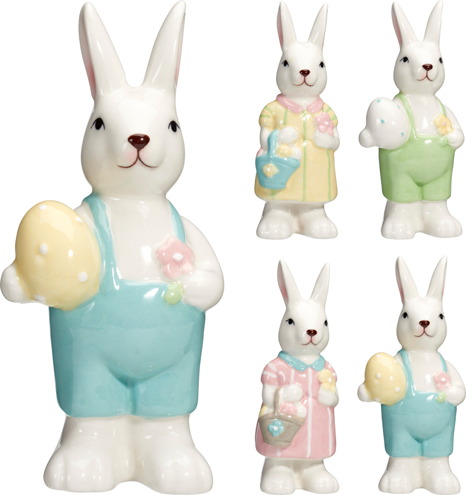 JΚ Home Decor - Λαγός Όρθιος Μικρός 13cm 4Ass