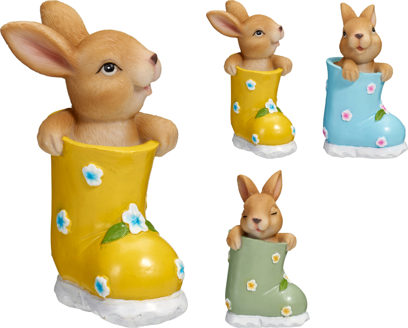 JΚ Home Decor - Λαγός Έξω από Μπότα 12cm 3Ass