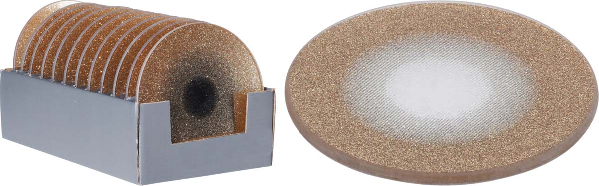 JK Home Décor - Πιατέλα Γυάλινη Χρυσή με Glitter 15cm