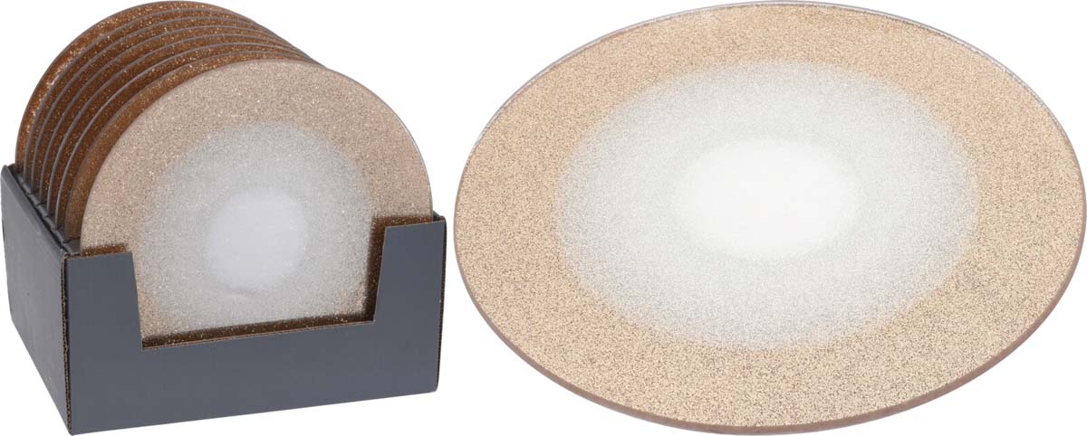 JΚ Home Décor - Καθρέφτης Χρυσός με Glitter 20cm