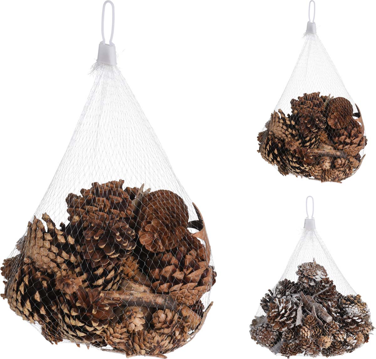 JK Home Décor - Κουκουνάρια & Ξύλα Διακόσμησης 300gr 2Σχδ