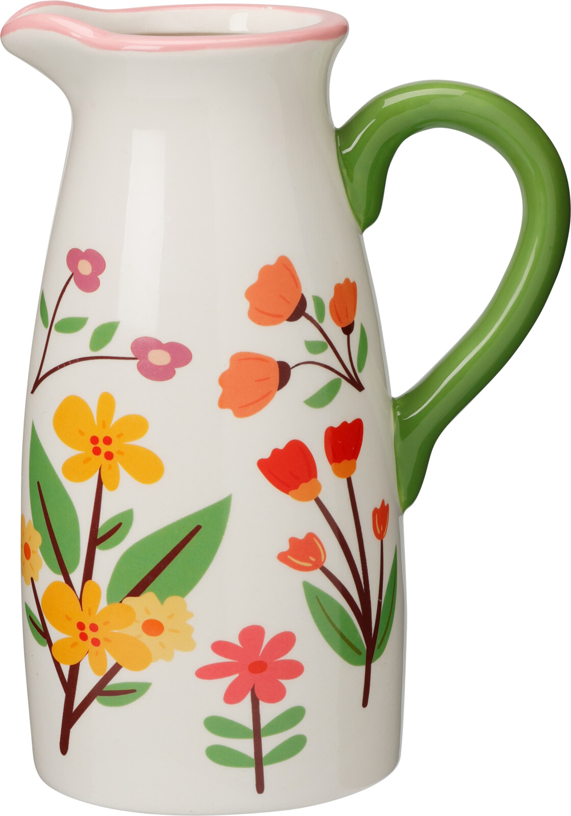 JΚ Home Decor - Βάζο Κανάτα Λουλούδια 14x20cm