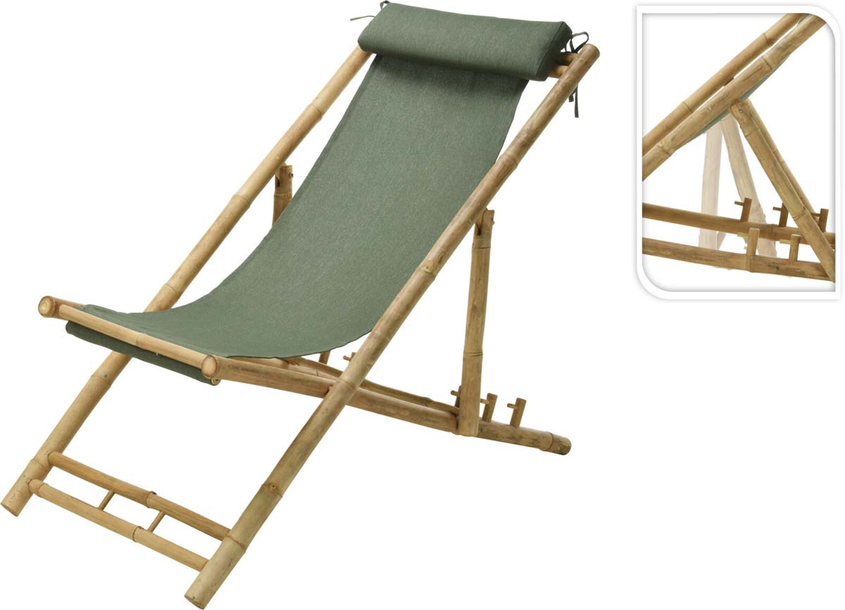 JK Home Décor - Σεζλόνγκ από Bamboo Πράσινο 112x60x80cm