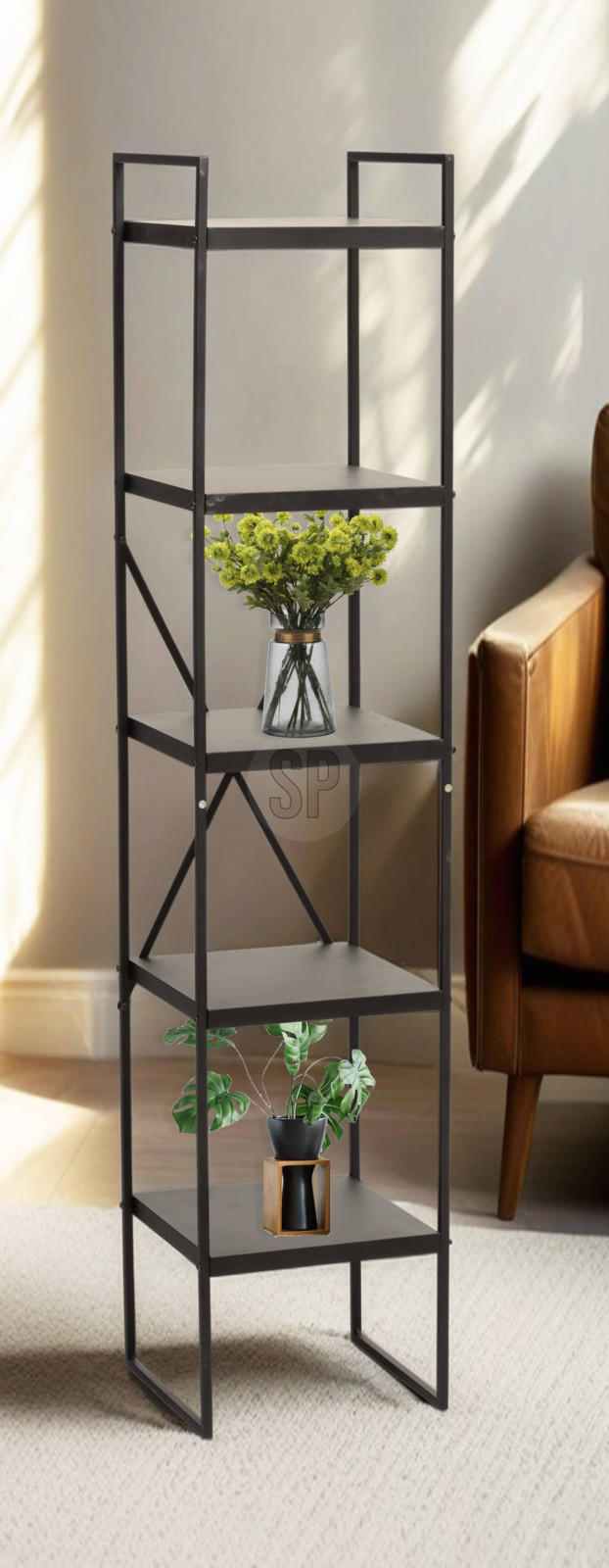 JΚ Home Decor - Επιτοίχια Ραφιέρα Μεταλλική 27x27x130cm