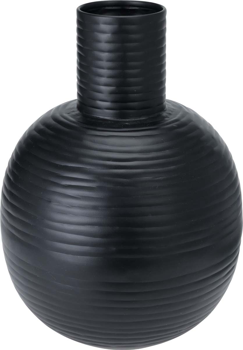 JK Home Décor - Βάζο Μεταλλικό Μαύρο 25x34cm