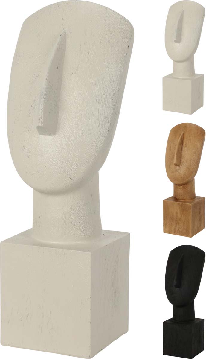 JK Home Décor - Άγαλμα Κυκλαδικής Τέχνης Πολυρεζίν 11x32cm 3Σχδ